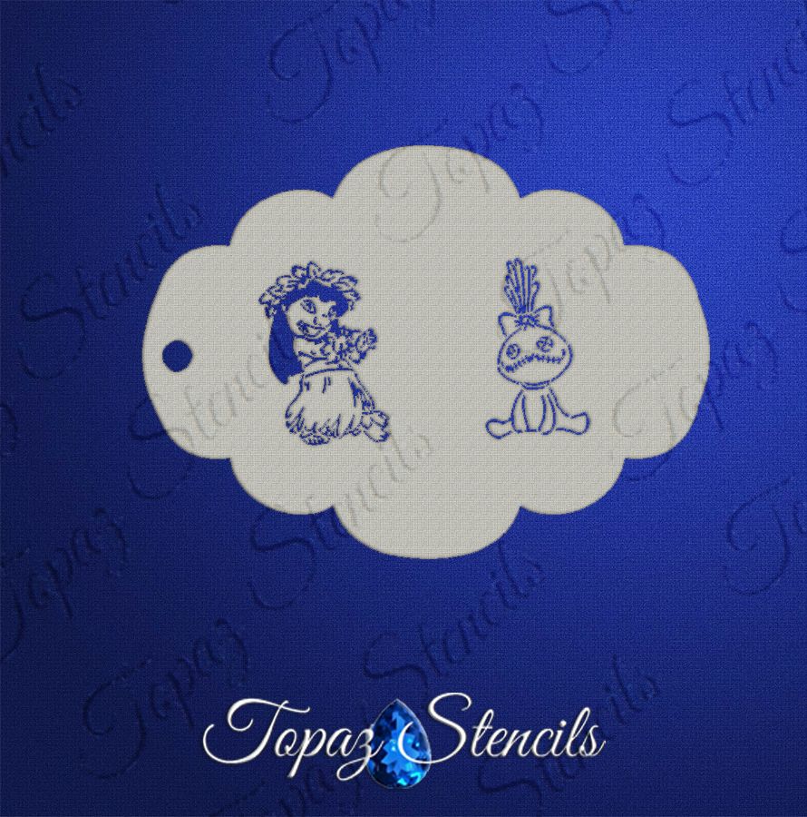 Hula Lilo and Scrump stencil