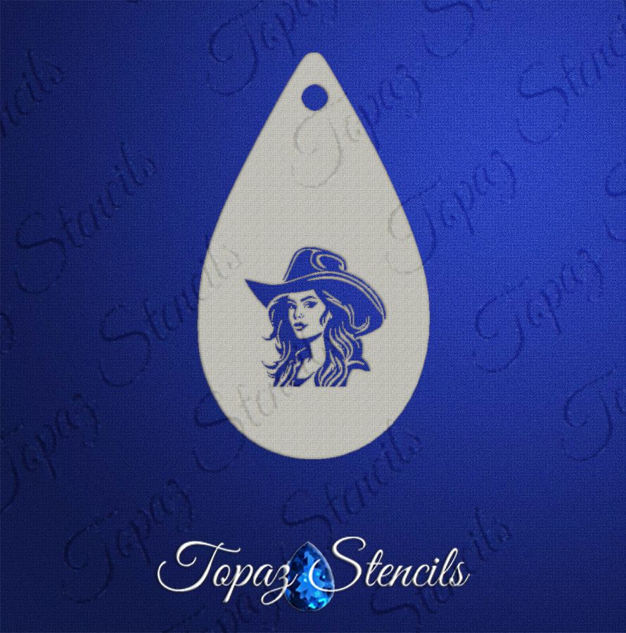 Cowgirl stencil