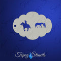 Cowgirls and Horses stencil