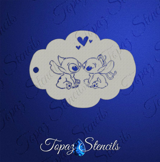 Stitch and Angel stencil