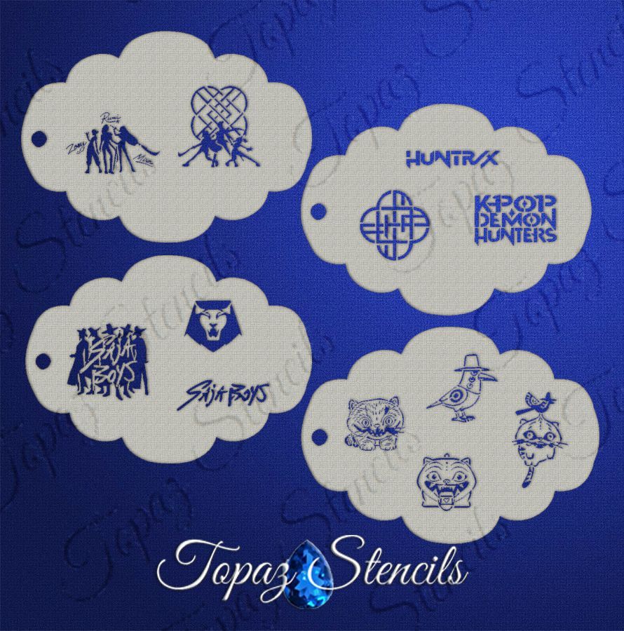 K-Pop Demon Hunters stencil