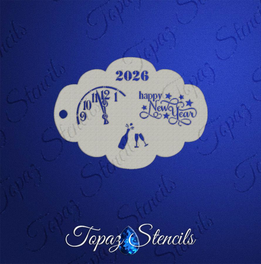 New Years 2026 stencil