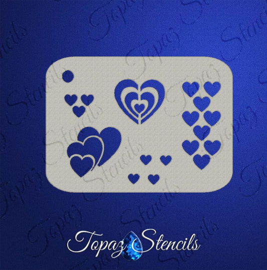 B&T Hearts Collection stencil