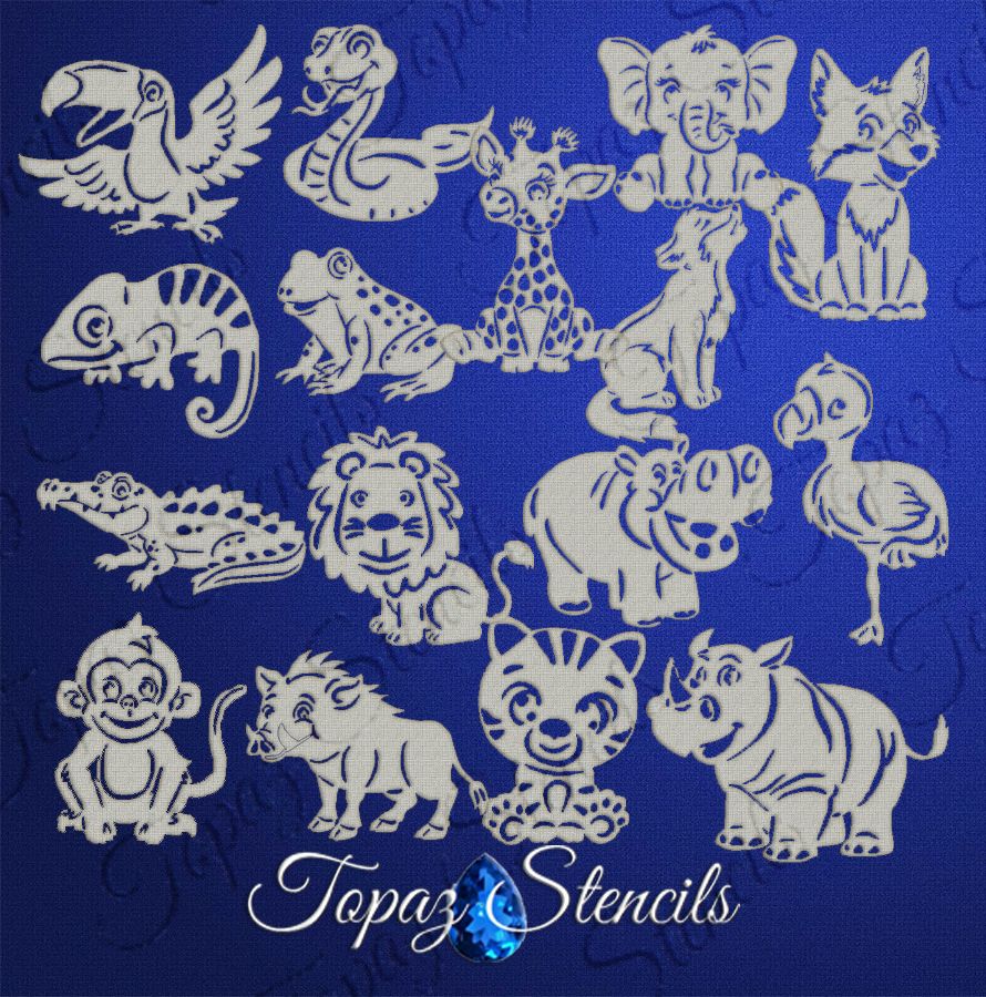 B&T Baby Animals Collection stencil