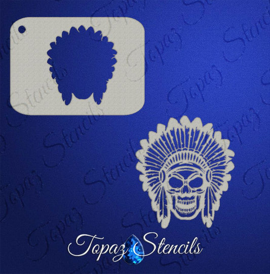 B&T Headdress Skull stencil