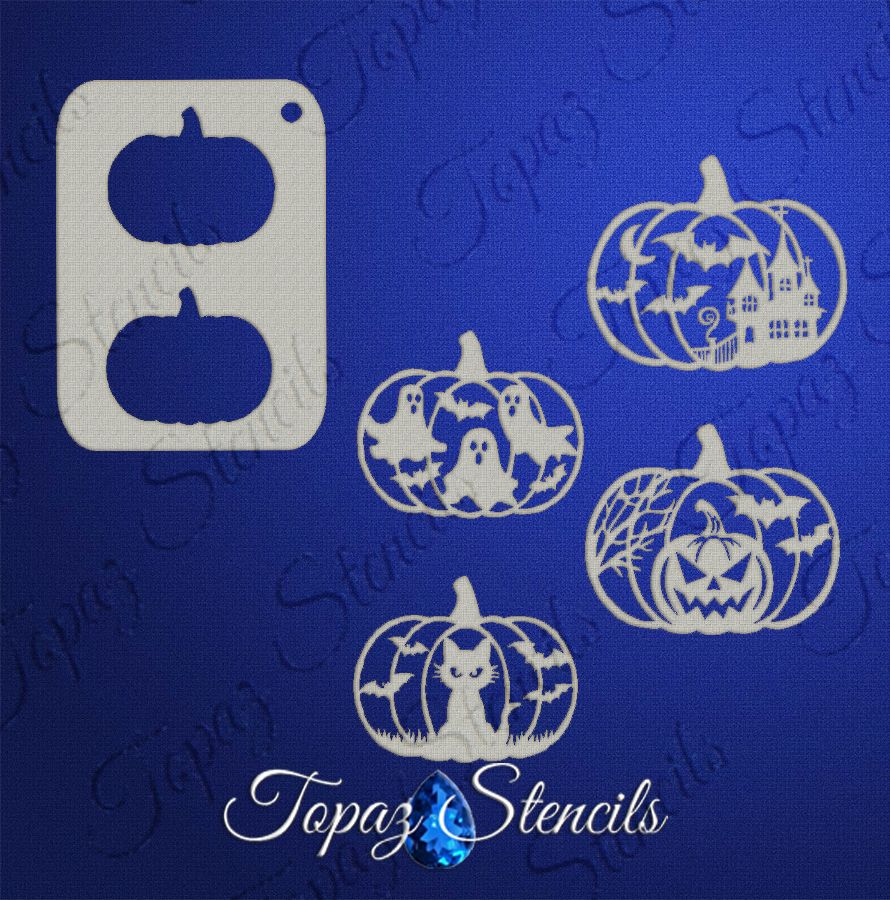 B&T Halloween Pumpkins stencil