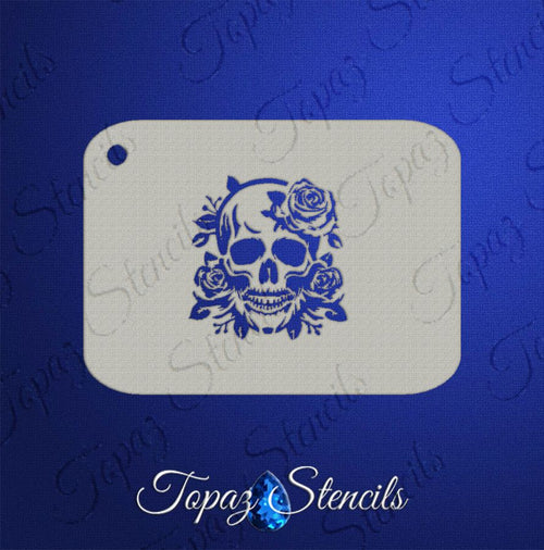 B&T Roses Skull stencil