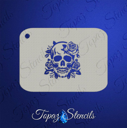 B&T Roses Skull stencil