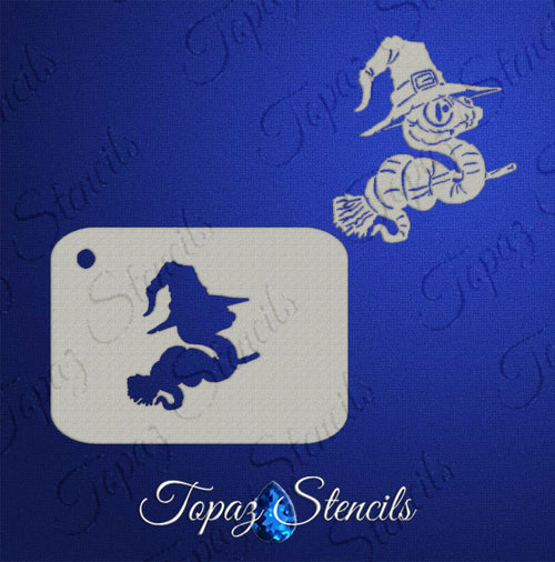 B&T Broom Ridin' Witch Snake stencil