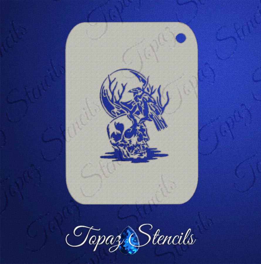 B&T Raven Skull stencil