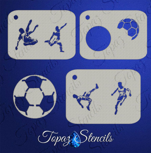 B&T Soccer Balls and Players stencil