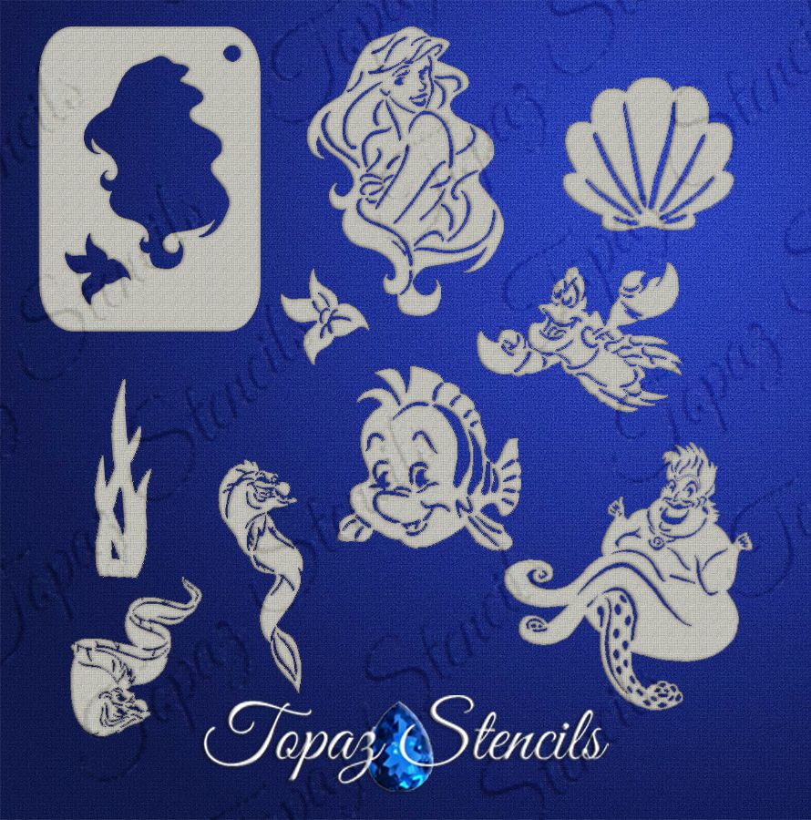 B&T Little Mermaid Sleeve stencil