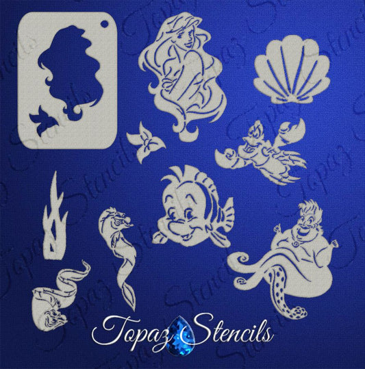 B&T Little Mermaid Sleeve stencil