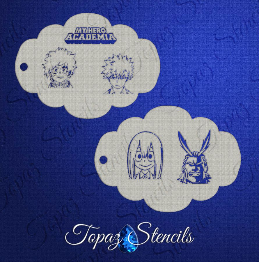 My Hero Academia Anime Set stencil