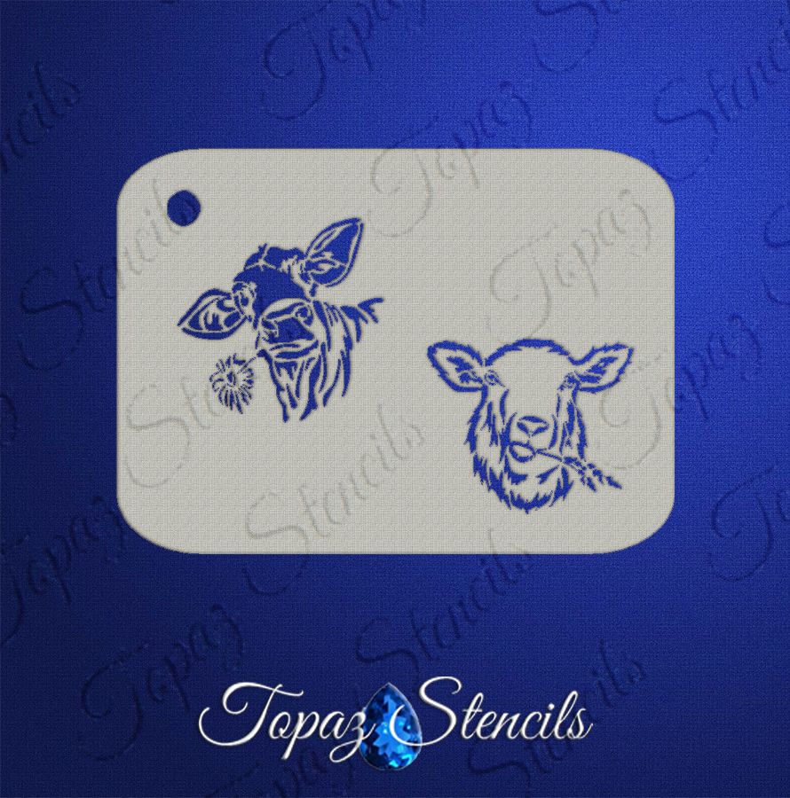B&T Cow and Sheep stencil