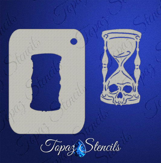 B&T Hourglass Skull stencil
