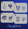 B&T Farm Animal Set stencil