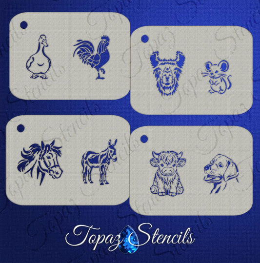 B&T Farm Animal Set stencil