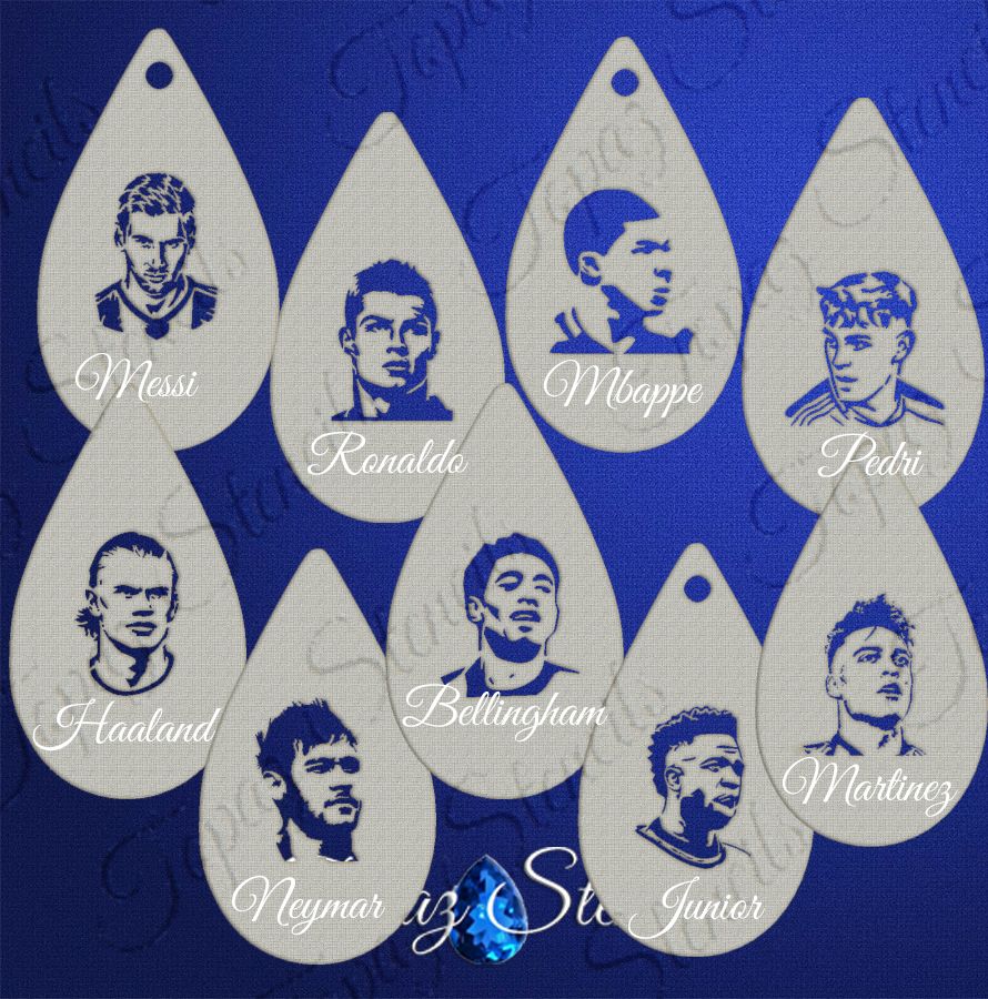 World Cup Soccer Players stencil