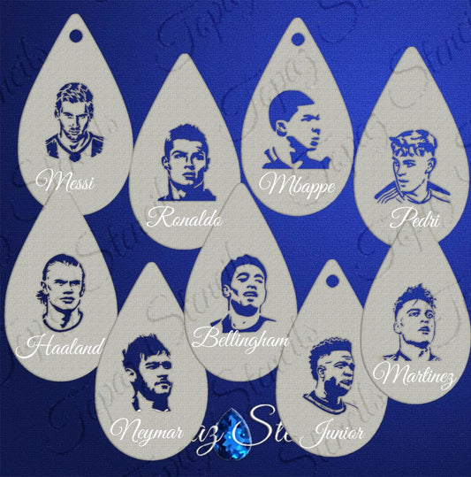World Cup Soccer Players stencil