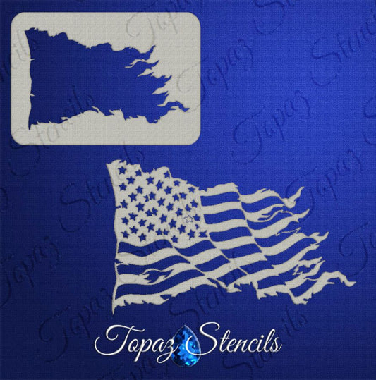 American Flag stencil
