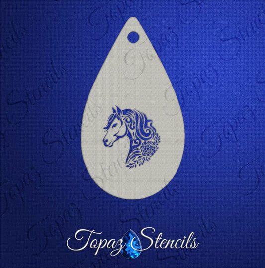Floral Filly stencil