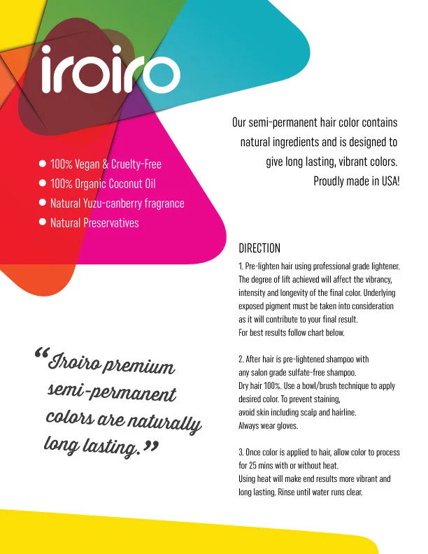 IroIro Premium Semi-Permanent Hair Color 4oz - 130 Silver
