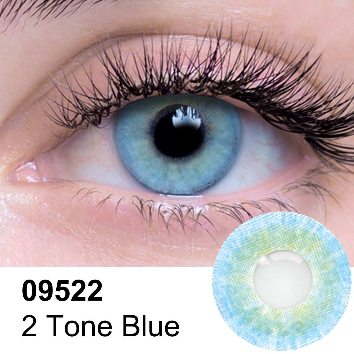 2 Tone Blue Contact Lenses