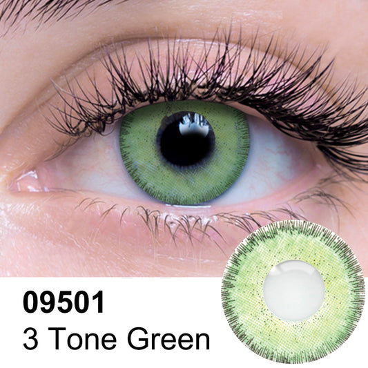3 Tone Green Contact Lenses