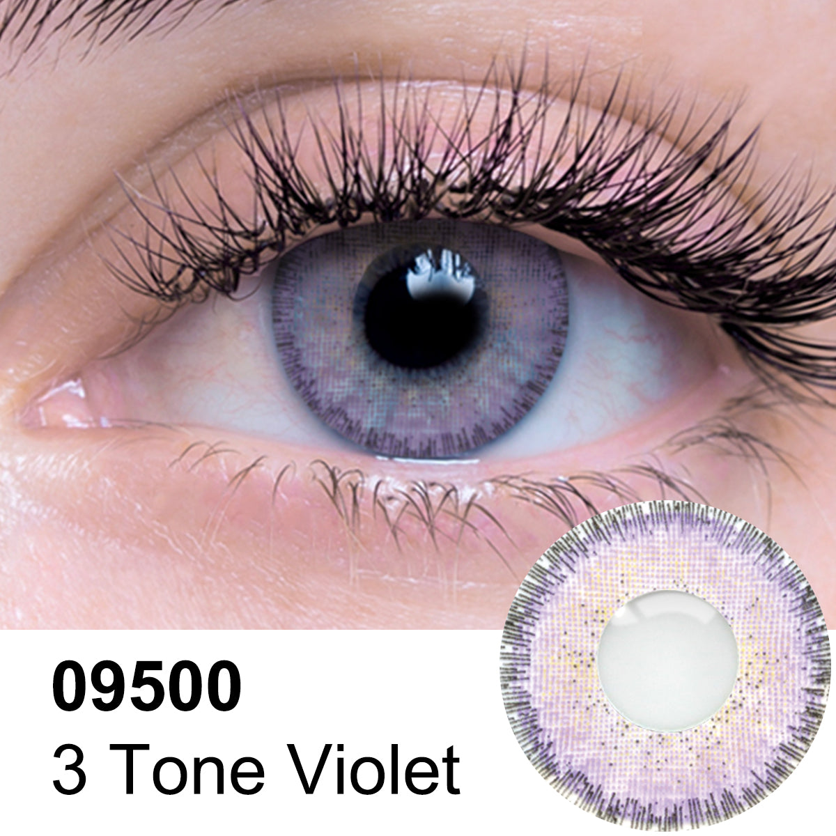 3 Tone Violet Contact Lenses