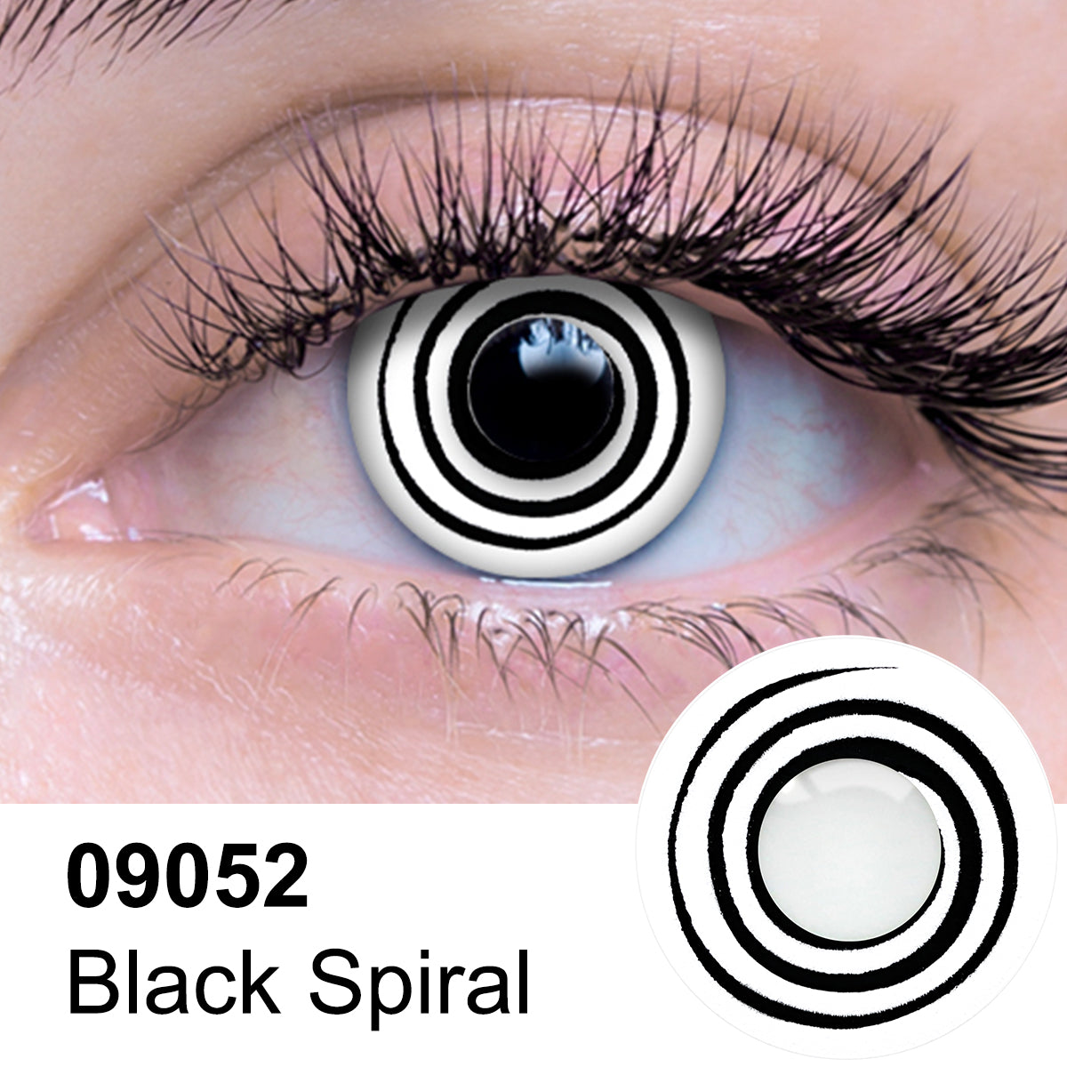 Black Spiral Contact Lenses