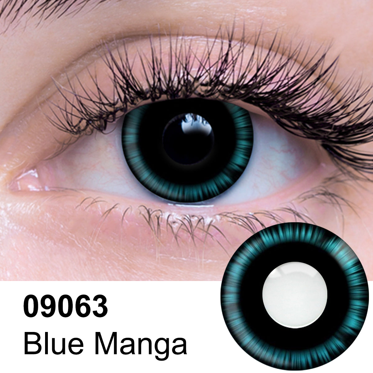 Blue Manga Contact Lenses