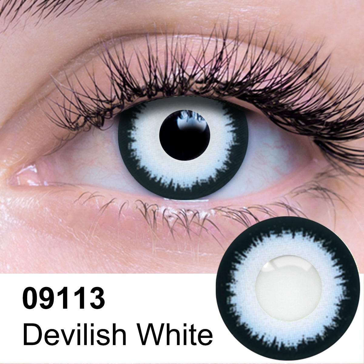 Devilish White Contact Lenses