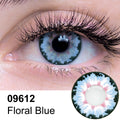 Floral Blue Contact Lens