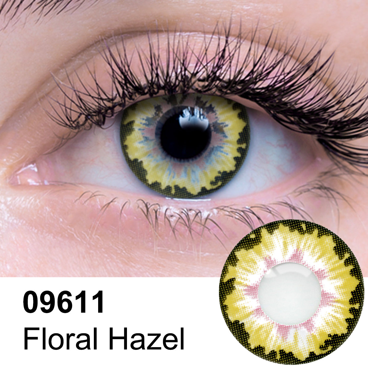 Floral Hazel Contact Lens