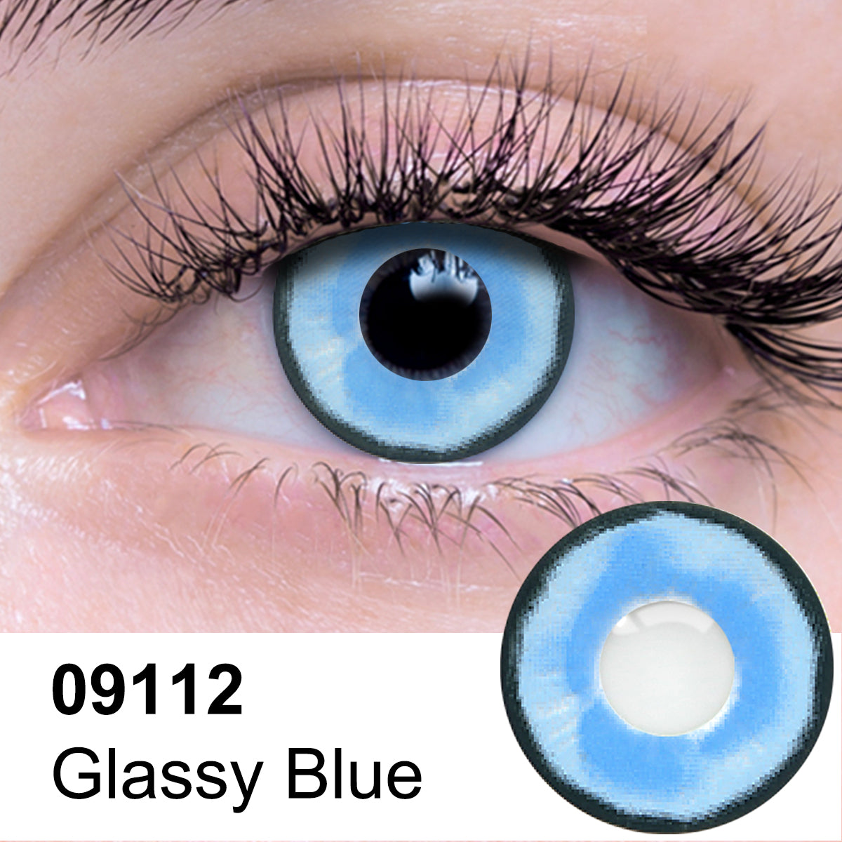 Glassy Blue Contact Lenses