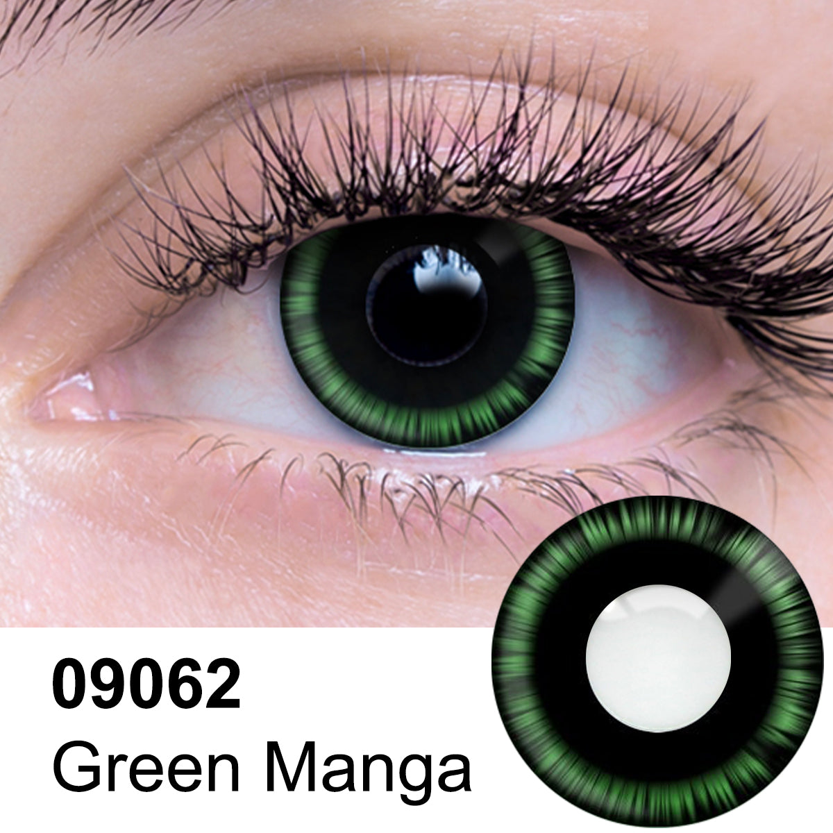 Green Manga Contact Lenses
