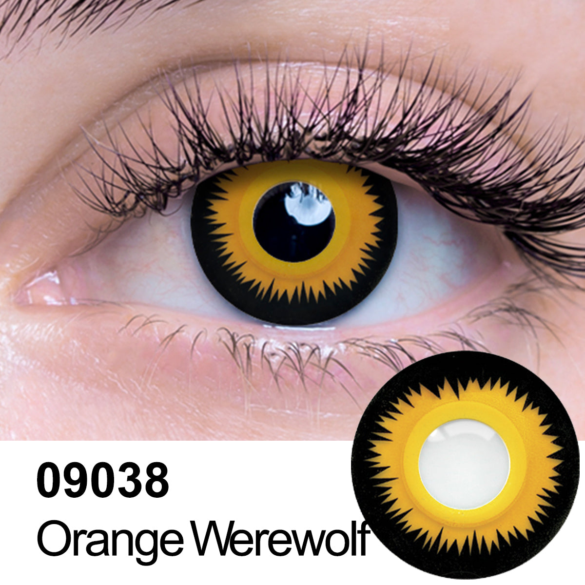 Orange Werewolf Contact Lenses
