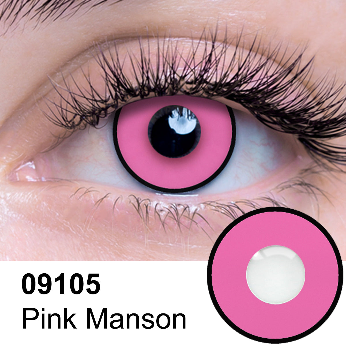 Pink Manson Contact Lenses