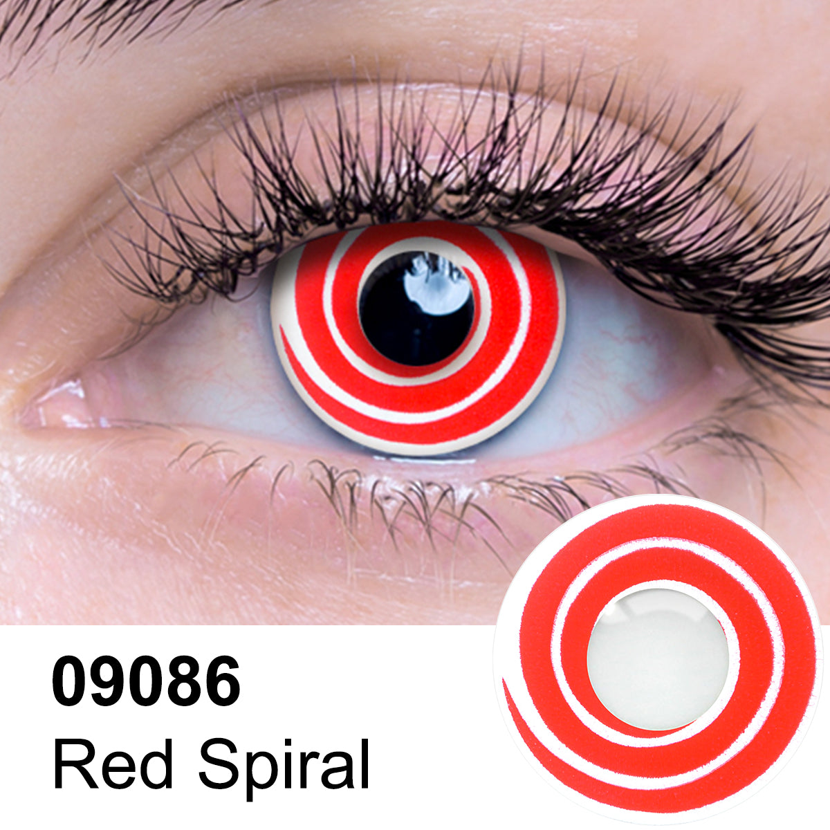 Red Spiral Contact Lenses