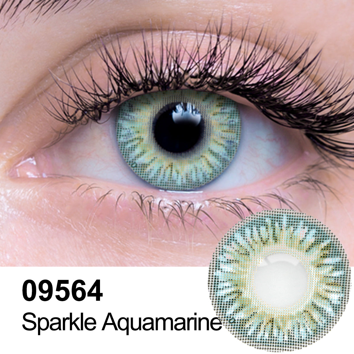 Sparkle Aquamarine Contact Lenses