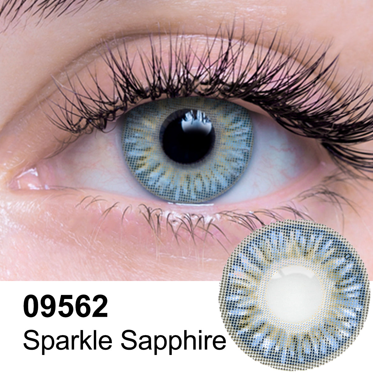 Sparkle Sapphire Contact Lenses