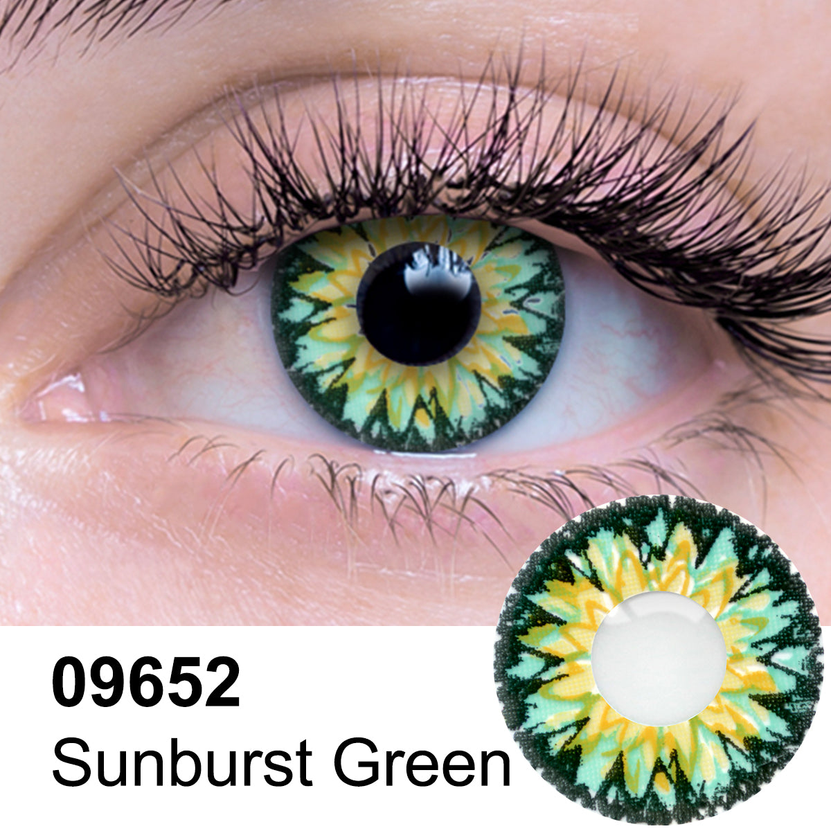 Sunburst Green Contact Lens