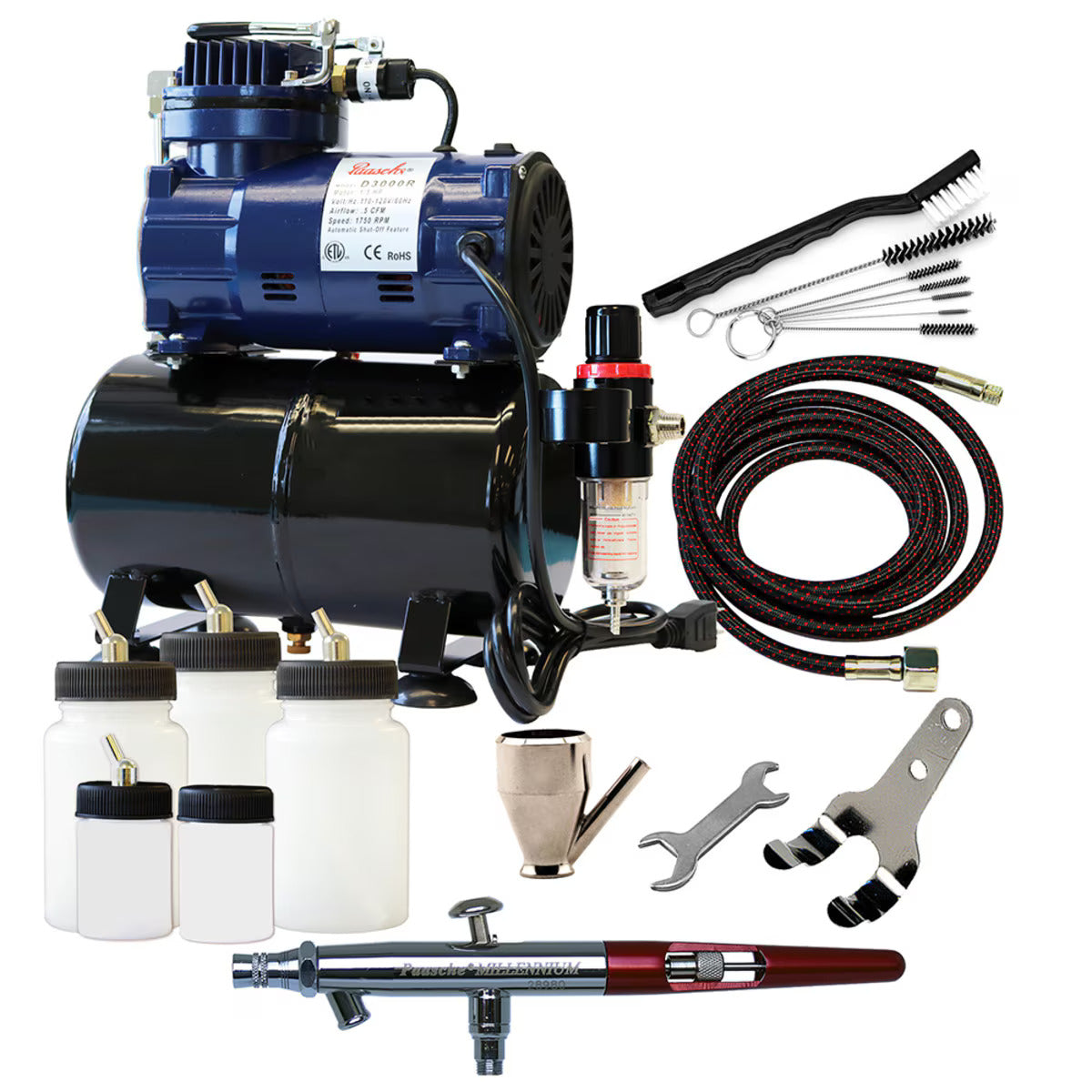 MIL-300R Airbrush Package (MIL-1AS, D3000R & AC-7)