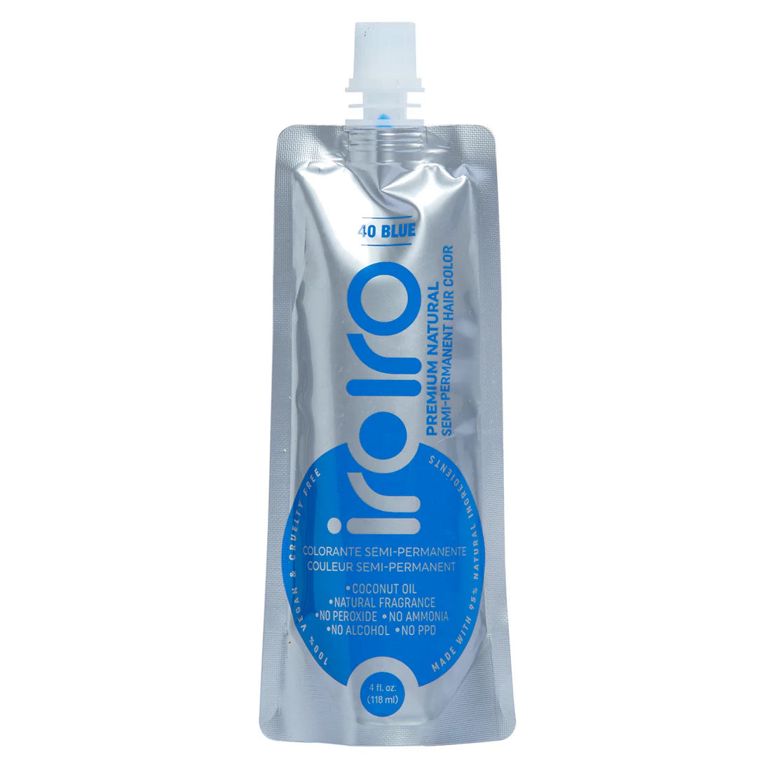 IroIro Semi-Permanent Hair Dye - #40 Blue (Vegan) 4oz