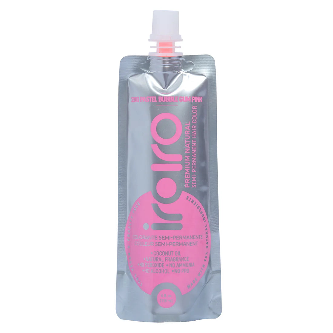 IroIro Semi-Permanent Hair Dye - #200 Bubble Gum Pastel (Vegan) 4oz