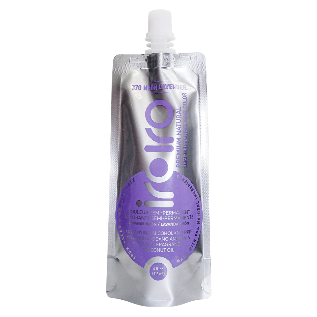 IroIro Semi-Permanent Hair Dye - #370 Neon Lavender (Vegan) 4oz