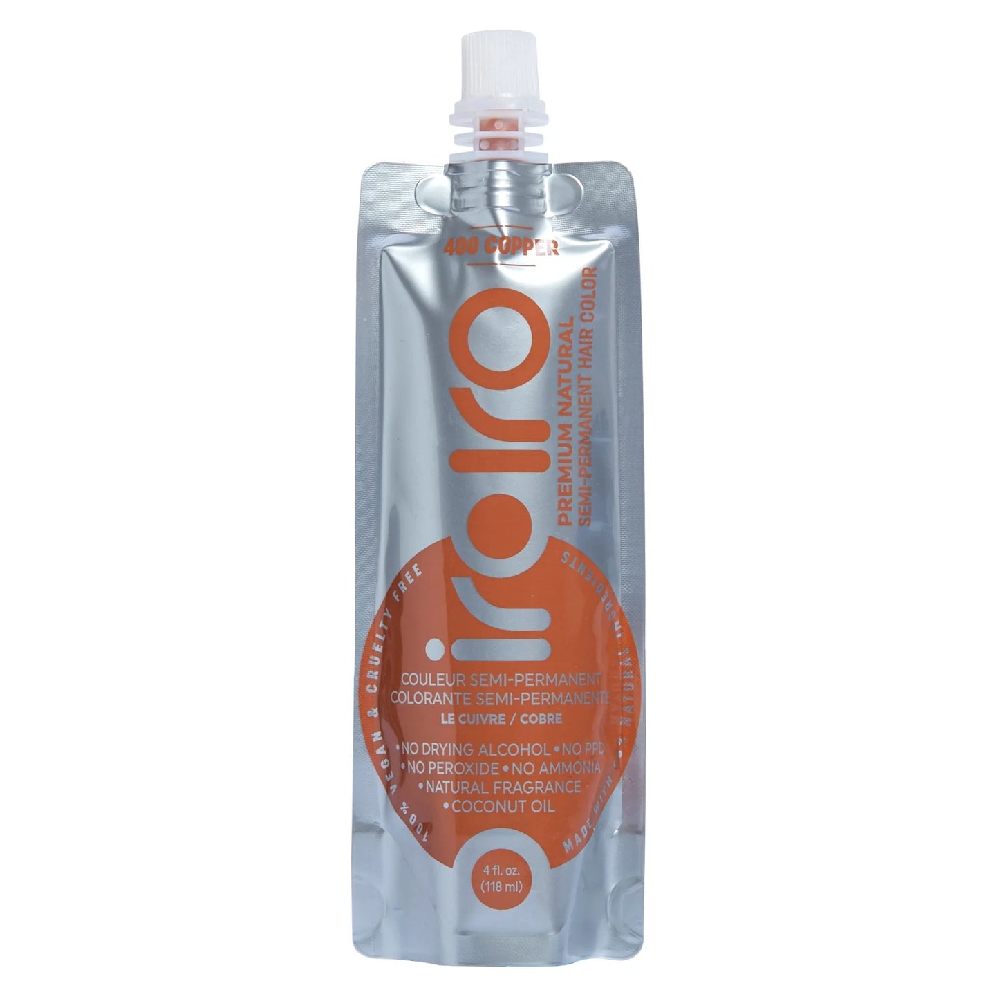 IroIro Semi-Permanent Hair Dye - #400 Copper (Vegan) 4oz