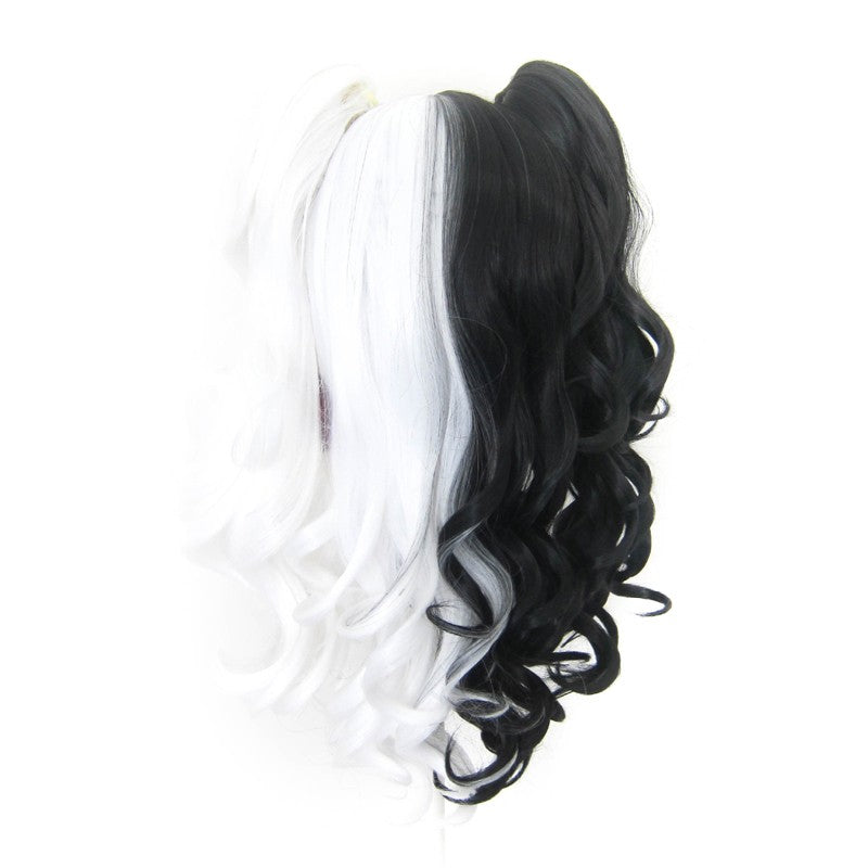 Umeko - Half Natural Black and Half Snow White Split