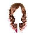 Junko - Auburn Brown and Cotton Candy Pink